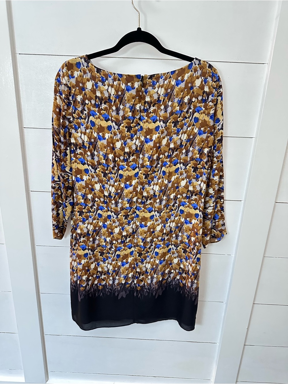 Tibi 8 Silk Print Midi Dress Abstract Floral Sheath Career Cocktail career chic - Picture 3 of 13
